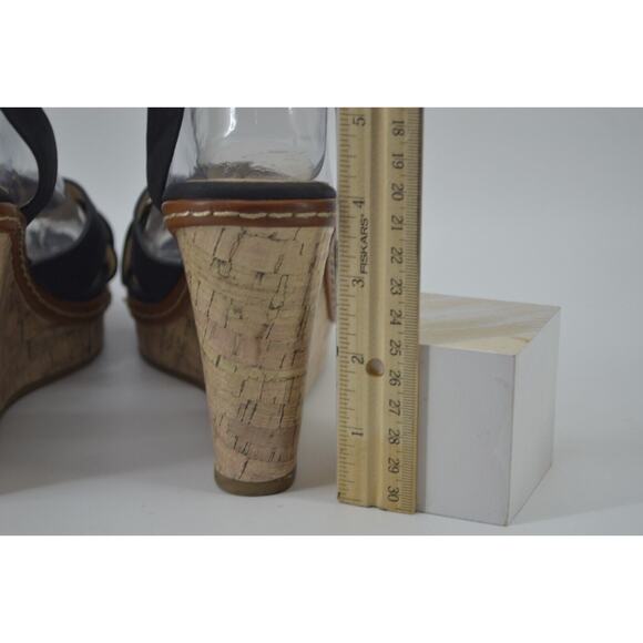 CL by Laundry Black Faux Leather Open Strapy Weaved shoes 10 - Picture 12 of 16